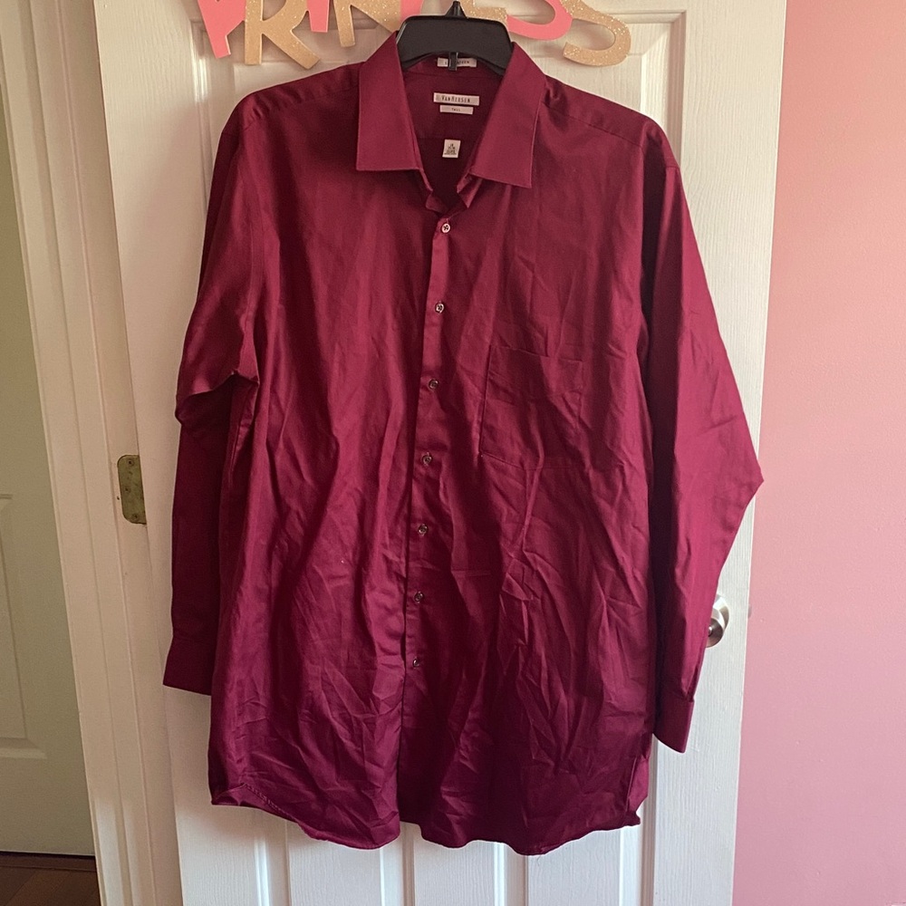Van Heusen Deep Red Dress Shirt